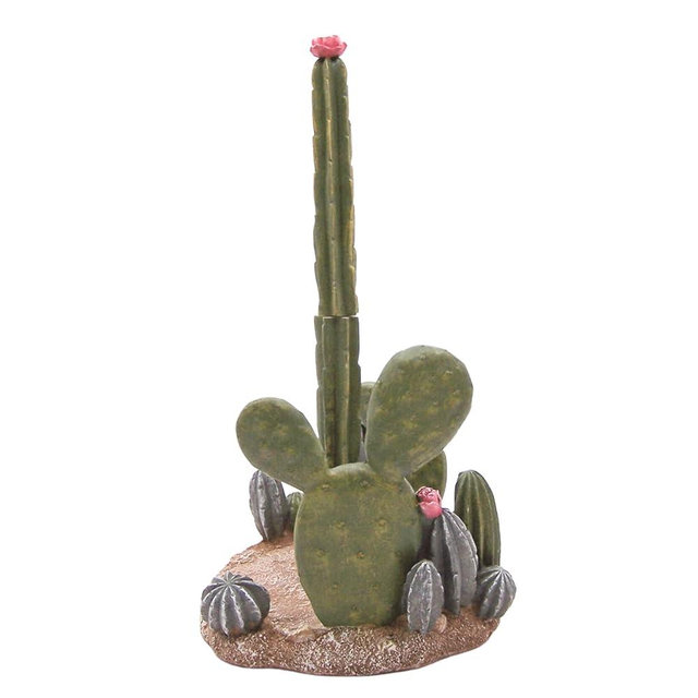 Cactus Plant Paper Towel Holder, Southwestern Kitchen Accessories, Freestanding Countertop Organization, 13.5 Inches
