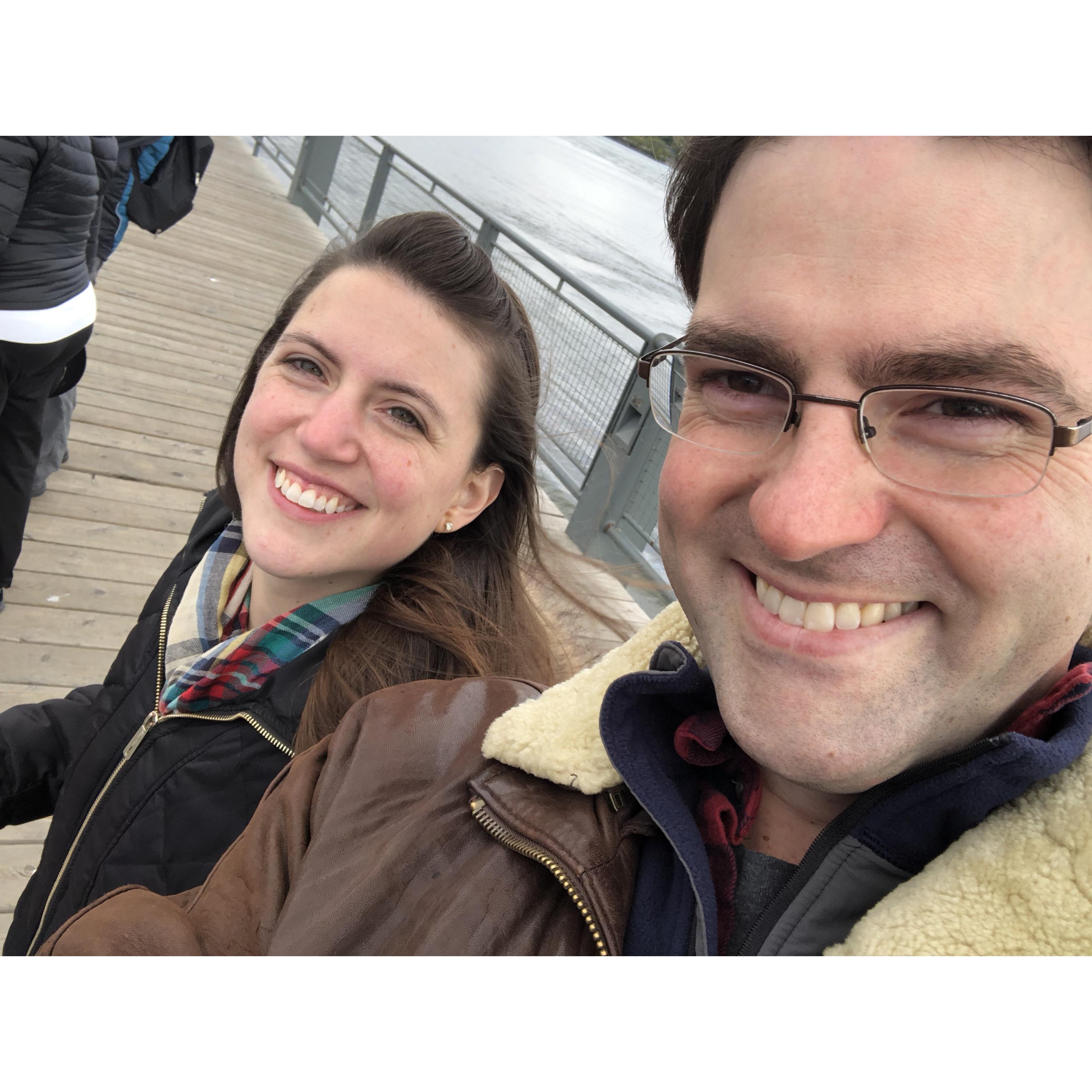 Outside in Montreal - it was COLD!