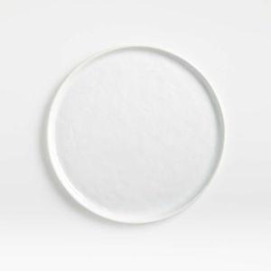 Single Mercer White Round Ceramic Salad Plate | Crate & Barrel