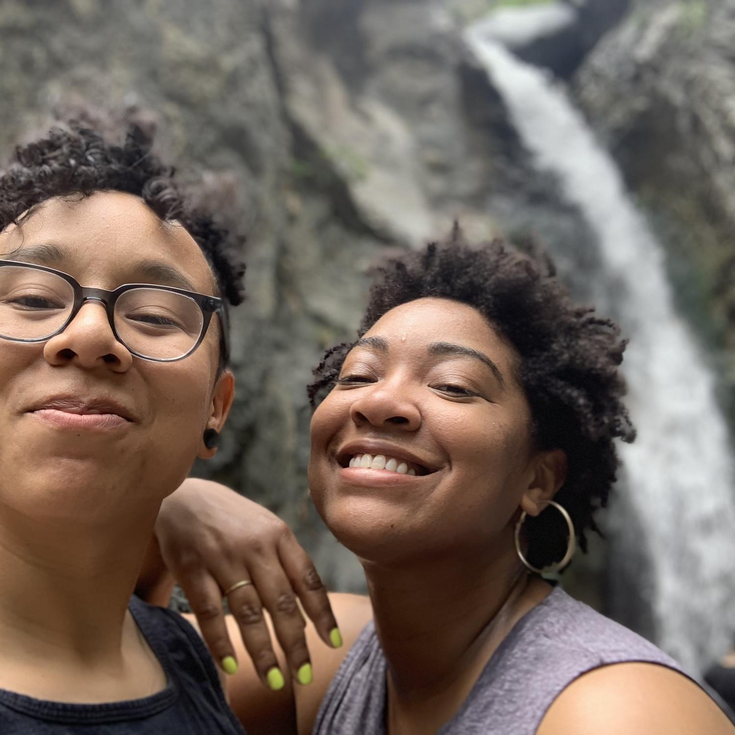 We survived COVID together by going on lots of walks and the occasional hike.
