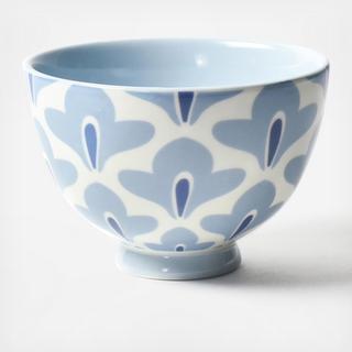 Iris Blue Sprout Footed Bowl