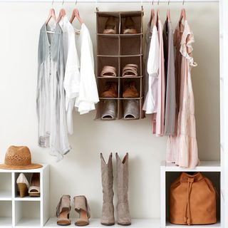 10-Pocket Hanging Closet Shoe Organizer