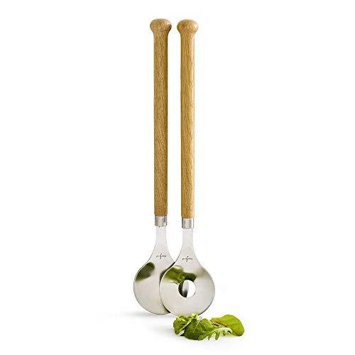 Sagaform 5017605 Oak serving utensils, 2 pack, Brown