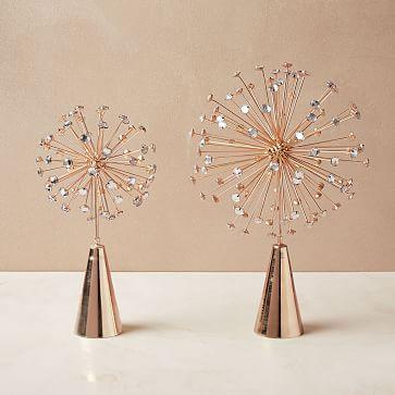 Metal Burst Tree Topper - Rose Gold