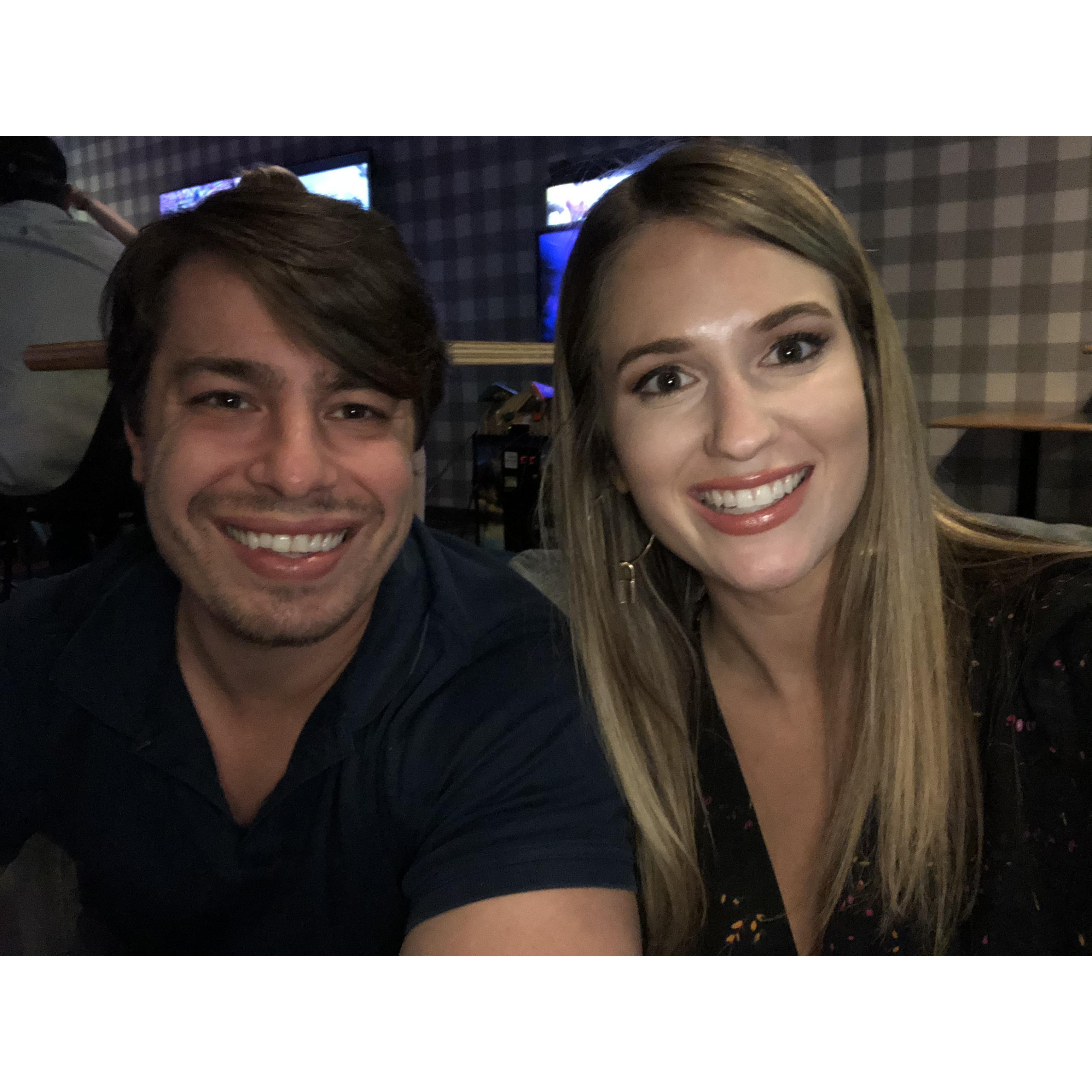 Fun night out bowling with friends