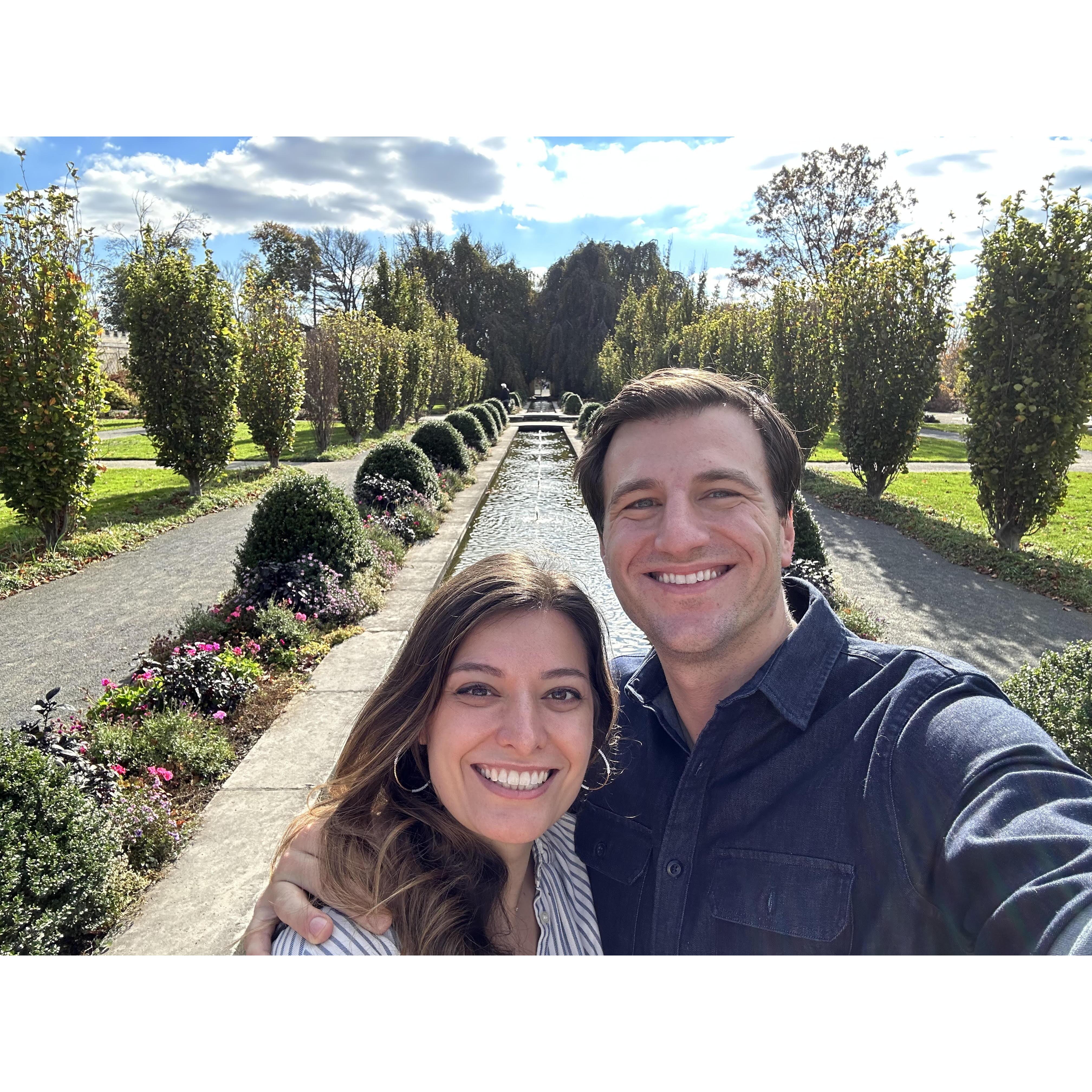 Lisa and Bryan went to Untermeyer Garden on a gorgeous November day.