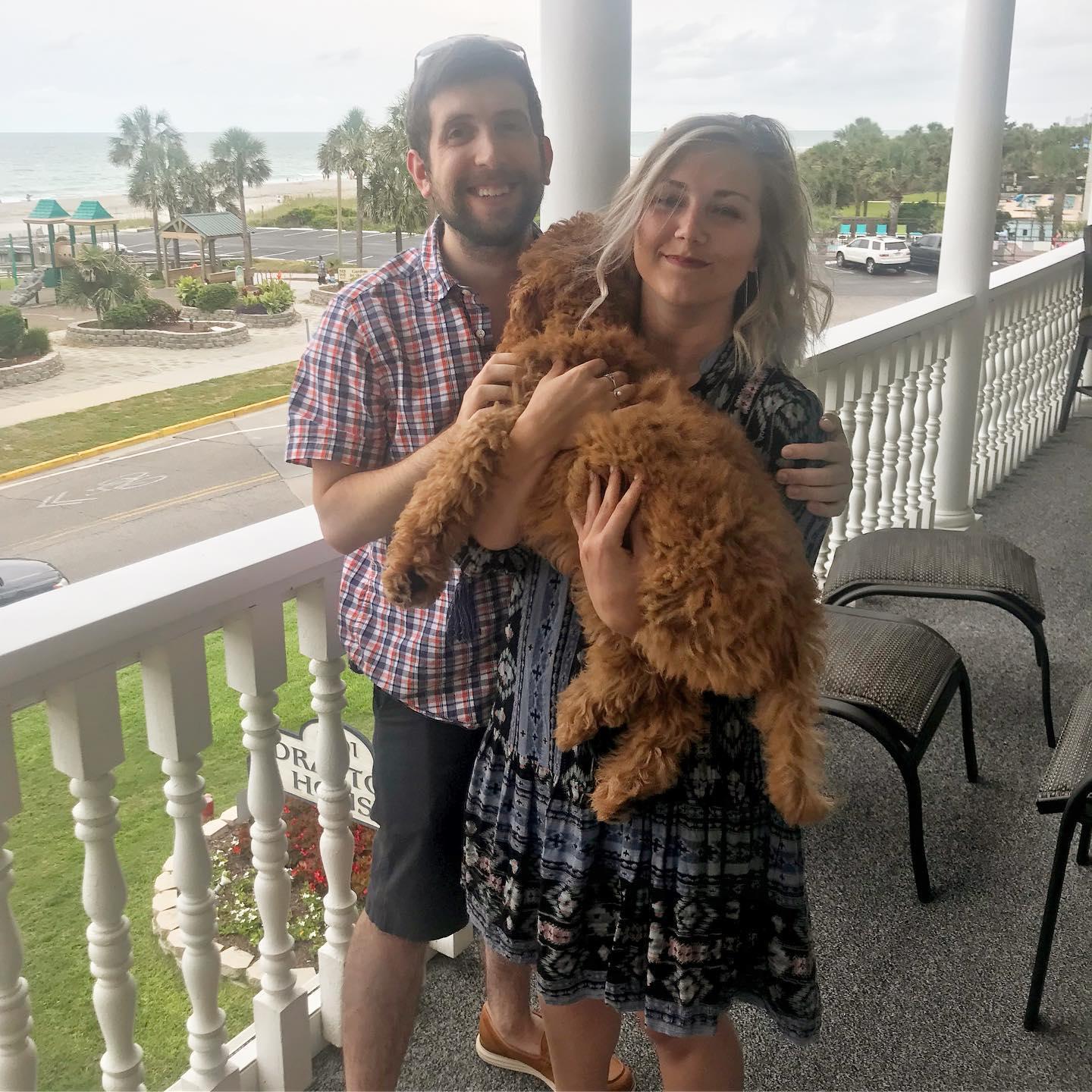 The best picture we could manage with baby Tucker at the beach