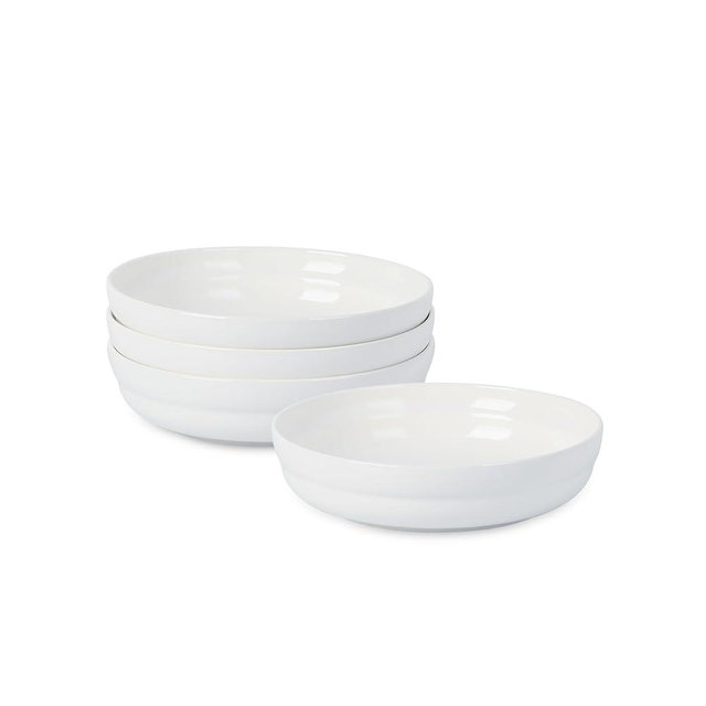 Stone Lain Virtuo 4-Piece Pasta Bowl Set Porcelain, White