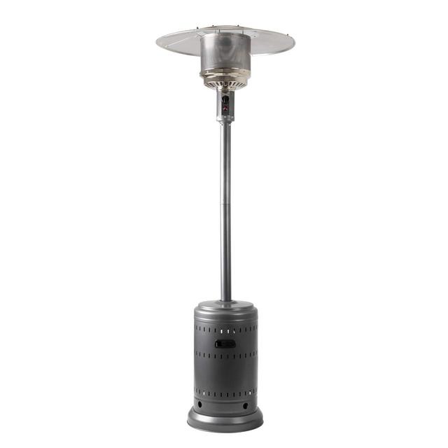 Amazon Basics 46,000 BTU Outdoor Propane Patio Heater with Wheels, Commercial Residential - Slate Gray