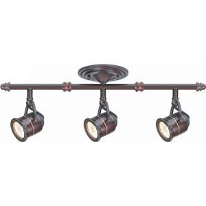 3-Light Antique Bronze Ceiling Bar Track Lighting Kit