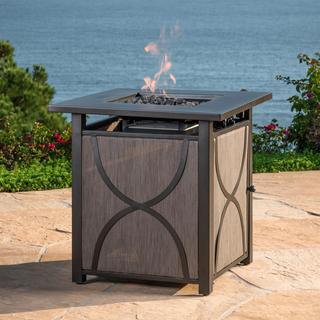 Palm Bay Tile-Top Gas Fire Pit Table with Lava Rocks