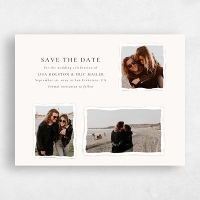 Beige Wedding Save the Date - Jayden Multiphoto