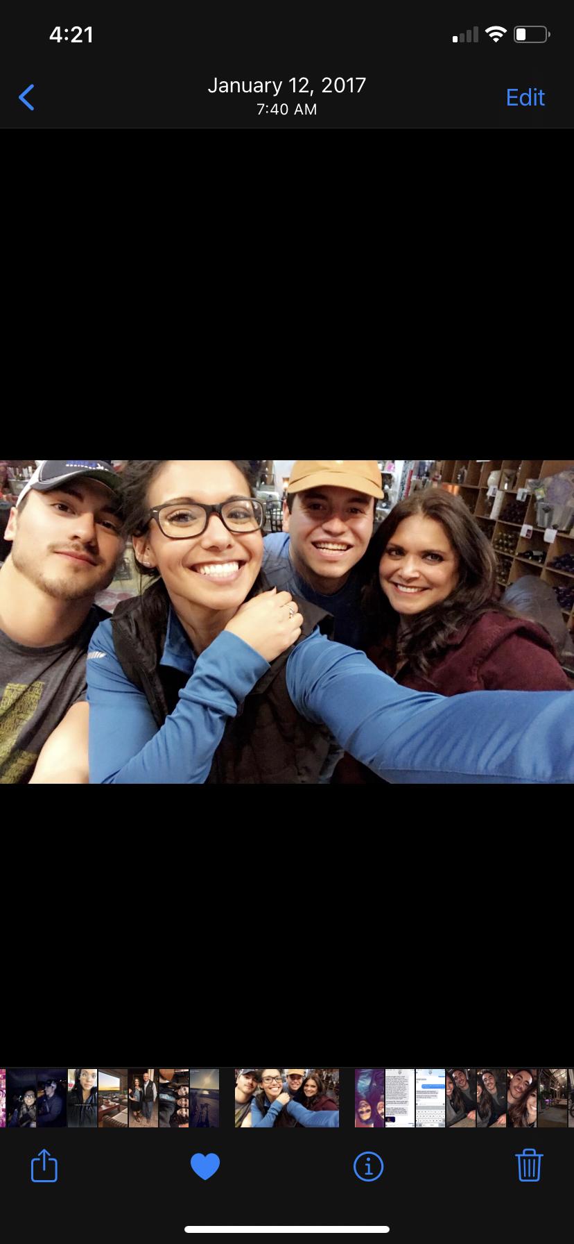 The day we met!! January 7, 2017 at Chilis Bar & Grill (thank you for introducing, Isaac)