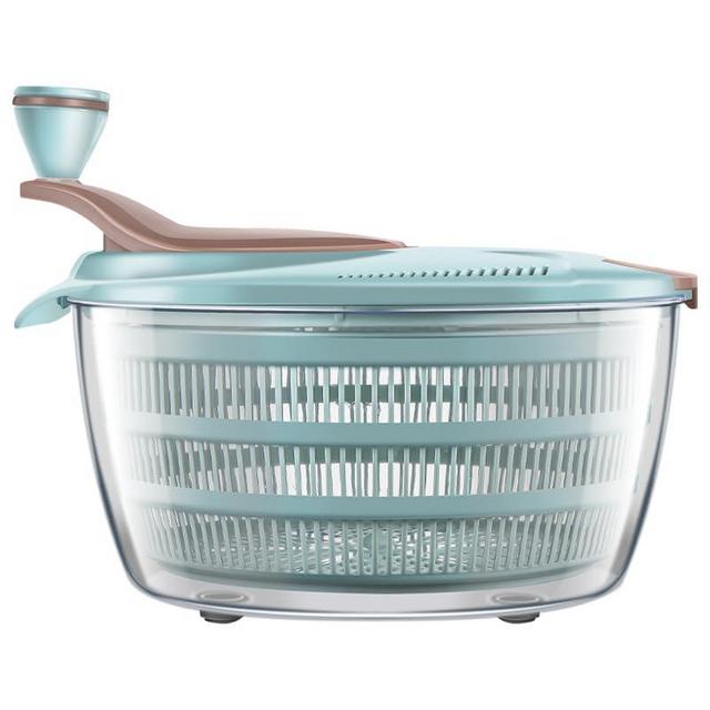 Brigii Salad Spinners - 4.24 Quarts Lettuce Spinner with double drainage holes, Salad dryer spinner for Washing, Spinning, and Draining Salad Greens, Fruits, and Vegetables