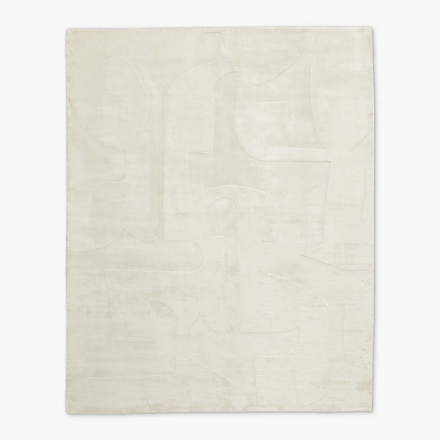 Eleyne Handloomed Ivory TENCEL Lyocell Area Rug 9'x12'