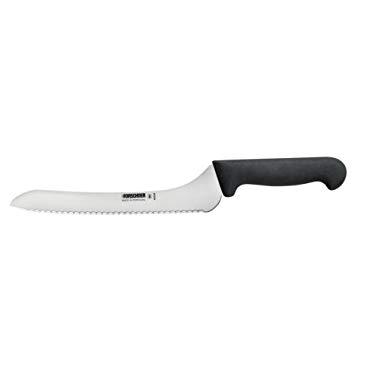 Victorinox 47550 Fibrox Pro Black Chef's - Serrated 9" Offset Blade 1½" width at handle, Multi