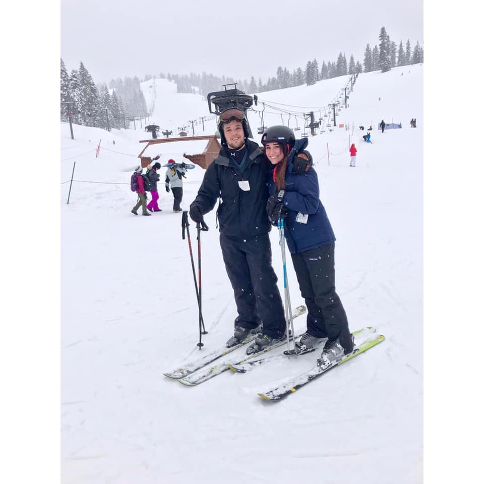 Daniel teaching Diana how to ski
- Winter 2019, Dodge Ridge, CA