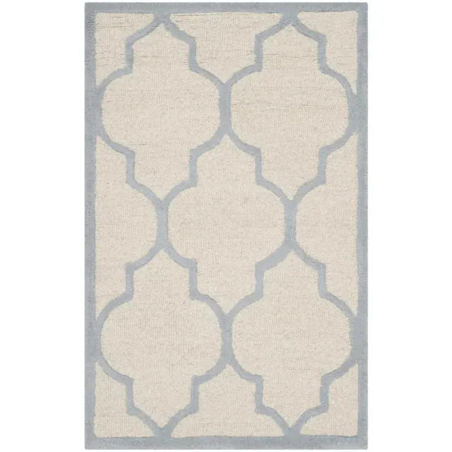 Cambridge CAM134 Tufted Indoor Area Rug - Ivory/Light Blue - 2'6"x4' - Safavieh