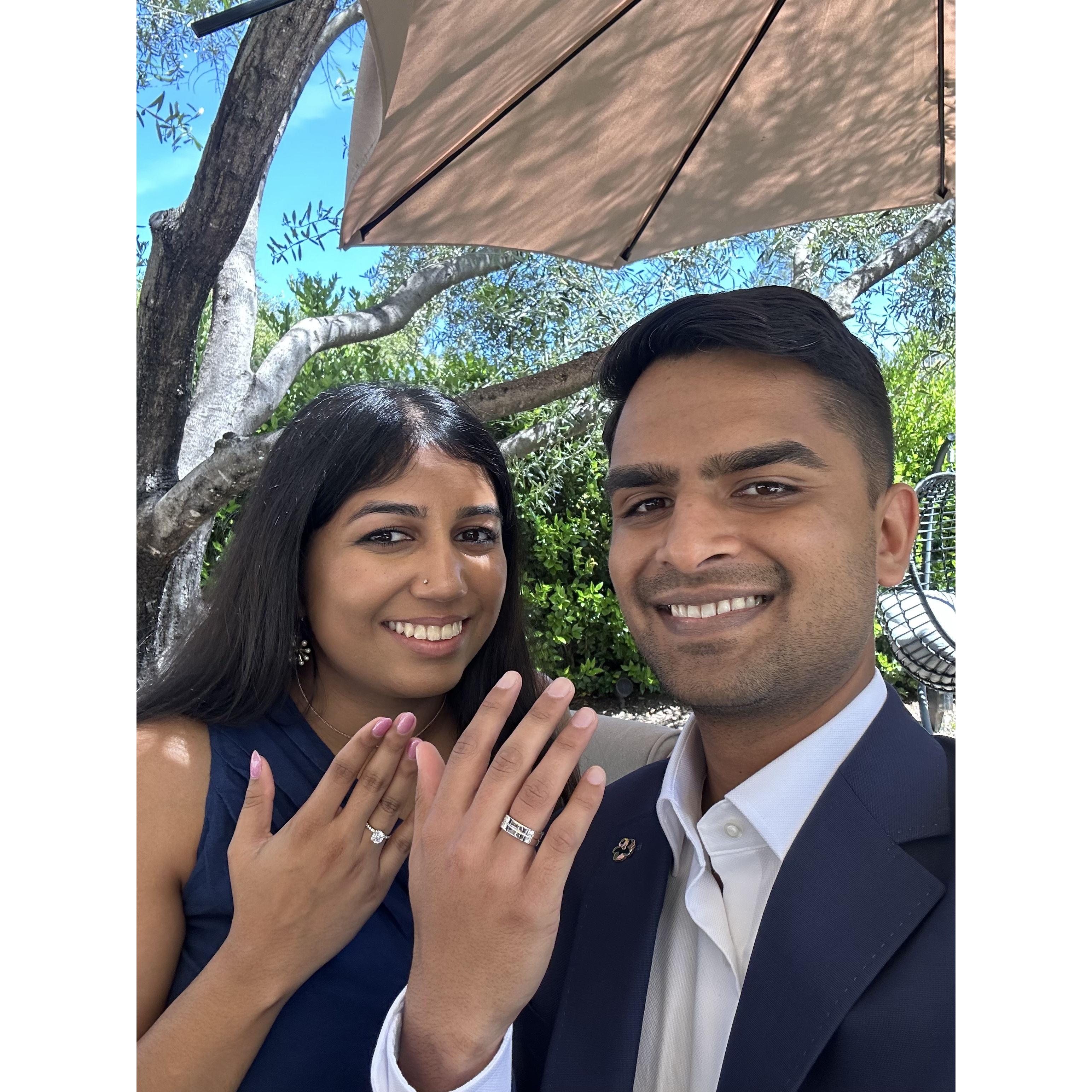 Newly engaged! And a selfie to send our closest friends the good news.
