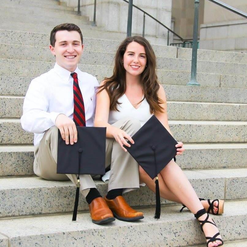 Graduation, Chris is so pale he blends in with the marble