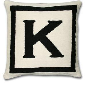 Jonathan Adler Reversible Letter Throw Pillow K