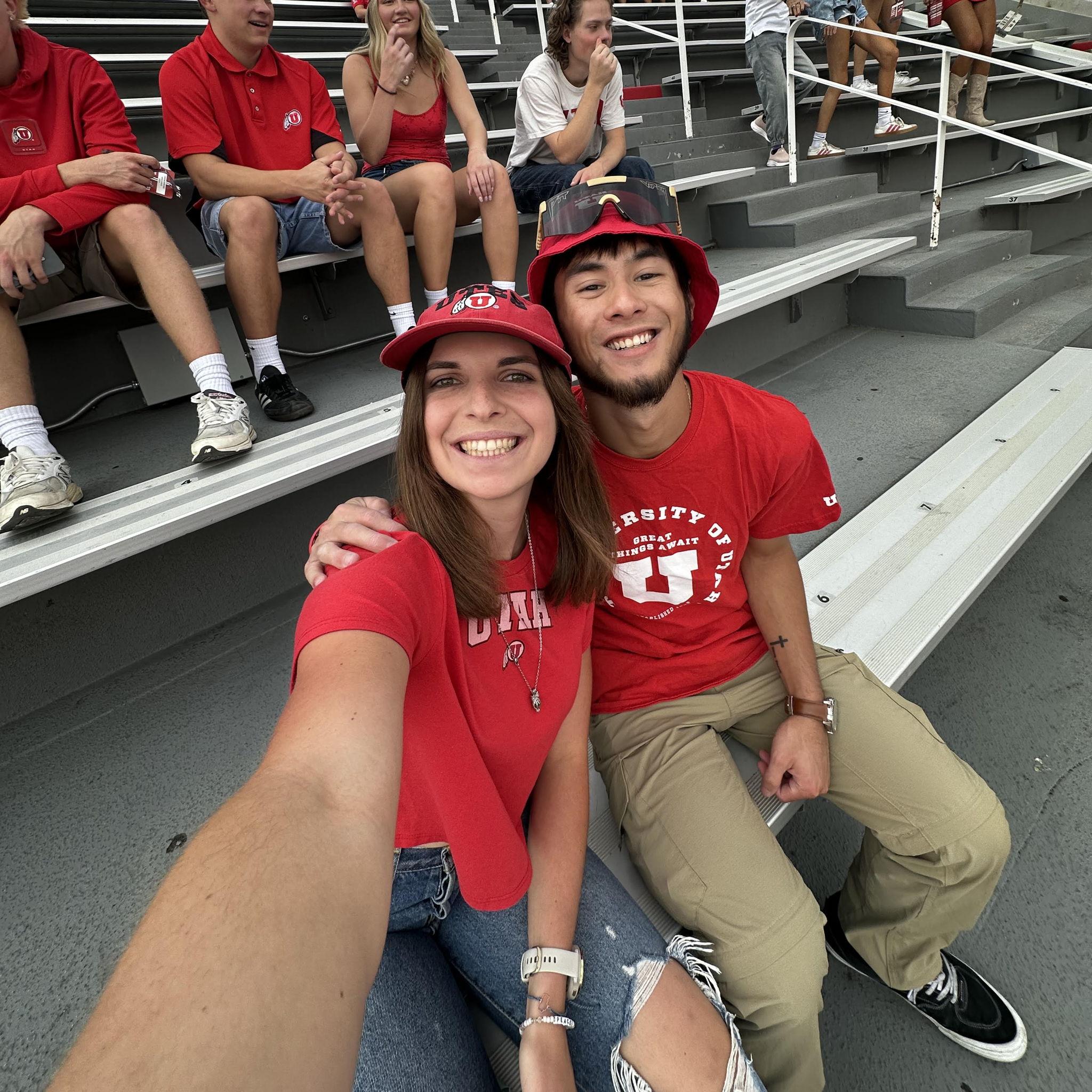 Bree's first football game at the U (go Utes!)