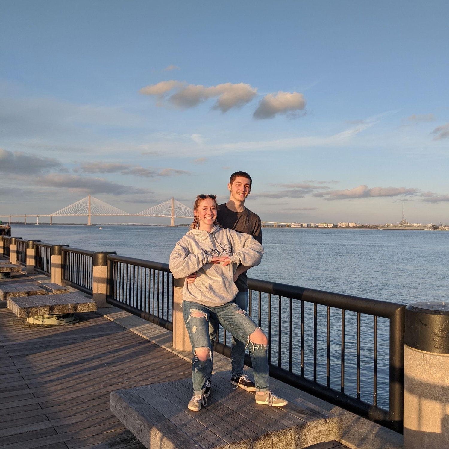 Em and Jack in Charleston for the first time together 2020 (ft Shaved head Jack)