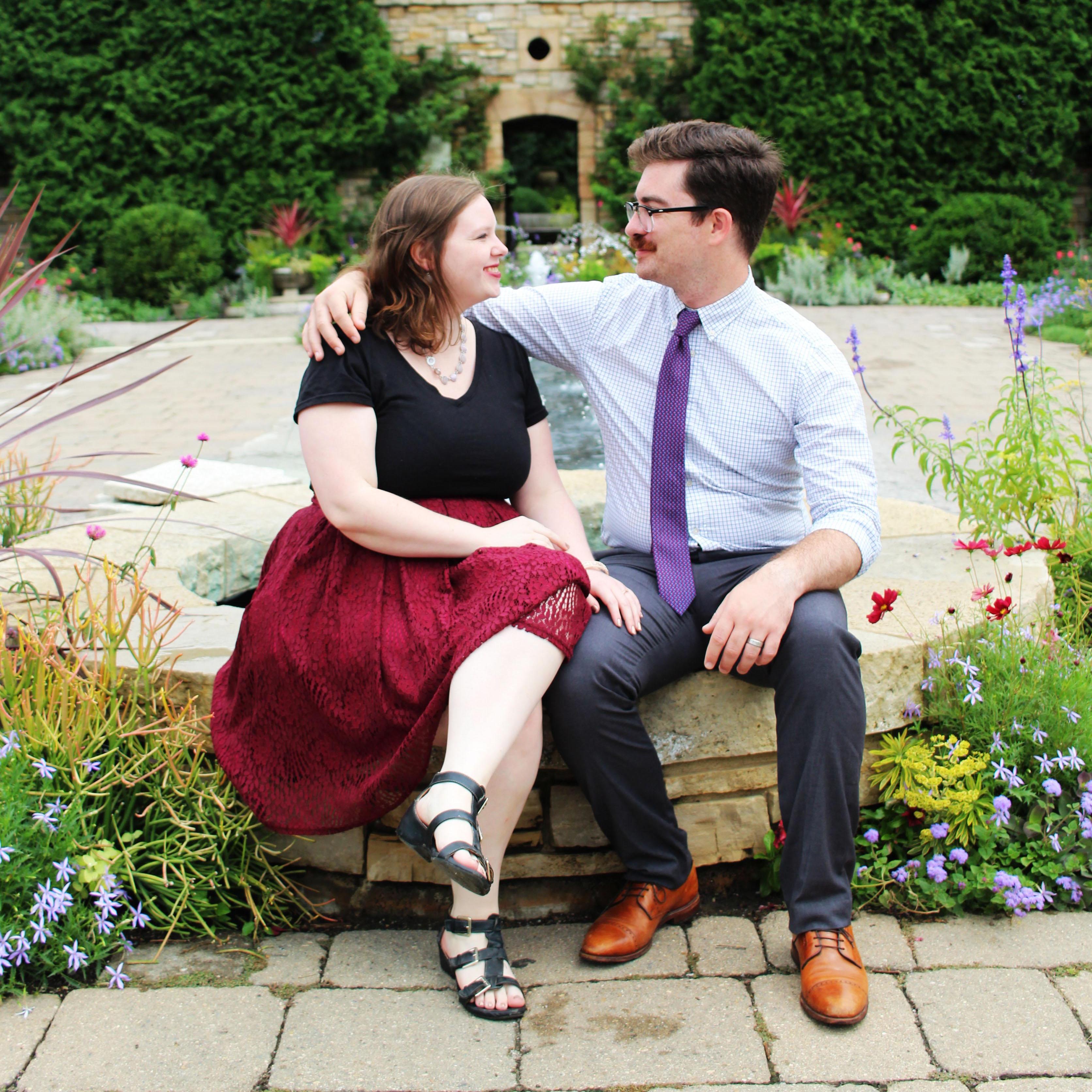 From our engagement shoot at Olbrich Gardens in Madison