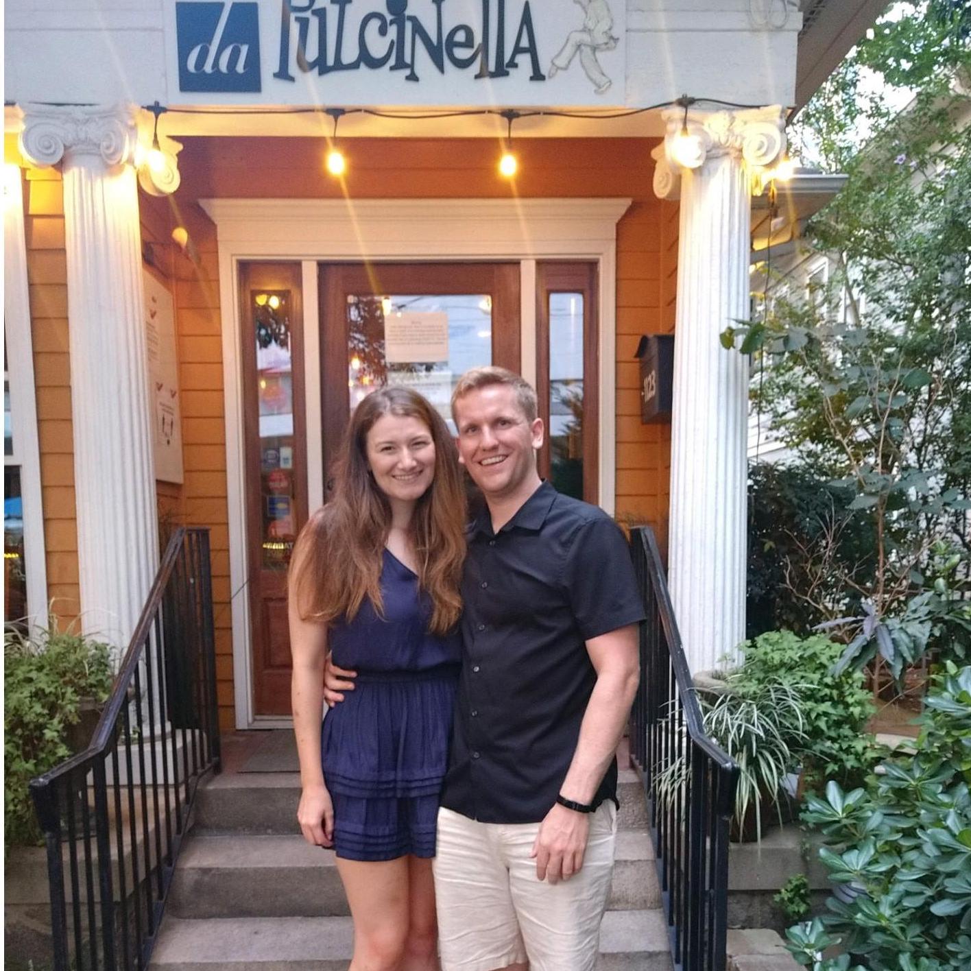 Celebrating six months of dating at Pasta da Pulcinella. We were the only ones in this cute historic house turned restaurant during covid but had the most amazing time.