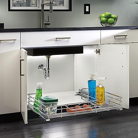 Rev-A-Shelf - 5786-33CR - 33 in. Chrome Under Sink Pull-Out Organizer