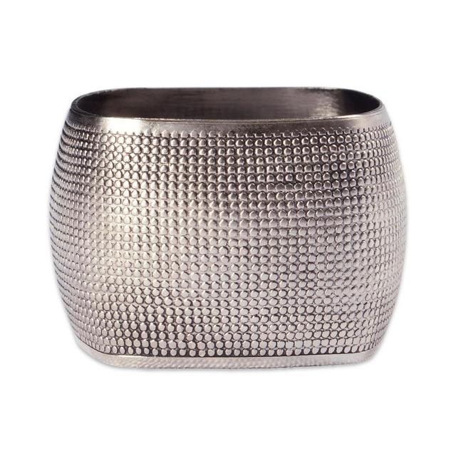 Textured Square Napkin Ring, Set of 6