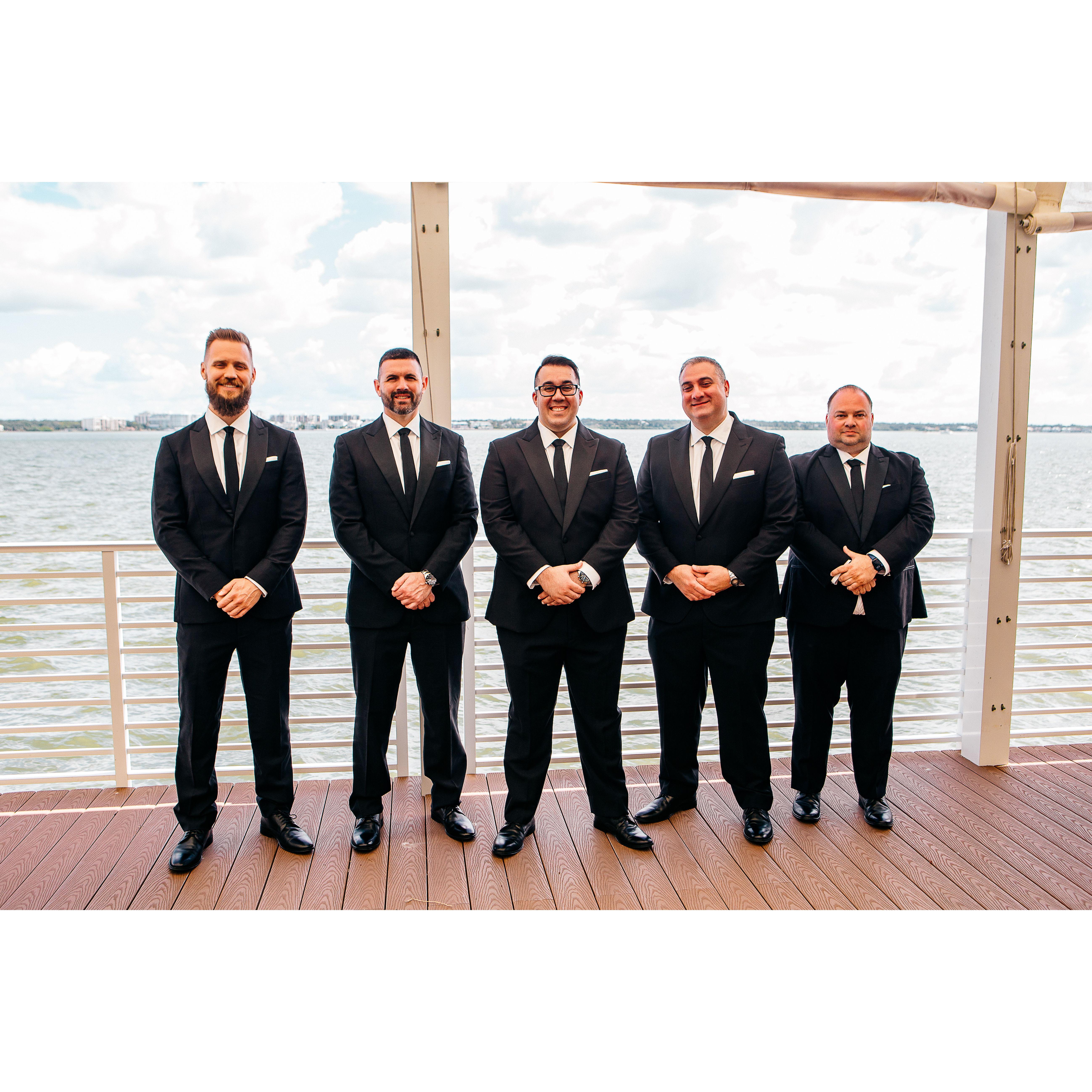 Groom, Best Man, and Groomsmen