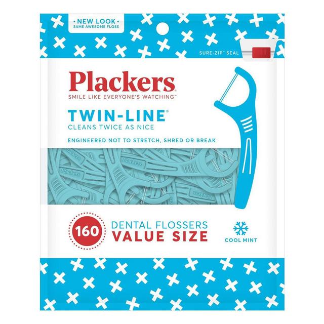 Plackers Twin-Line Advanced Cleaning Flossers - 160ct