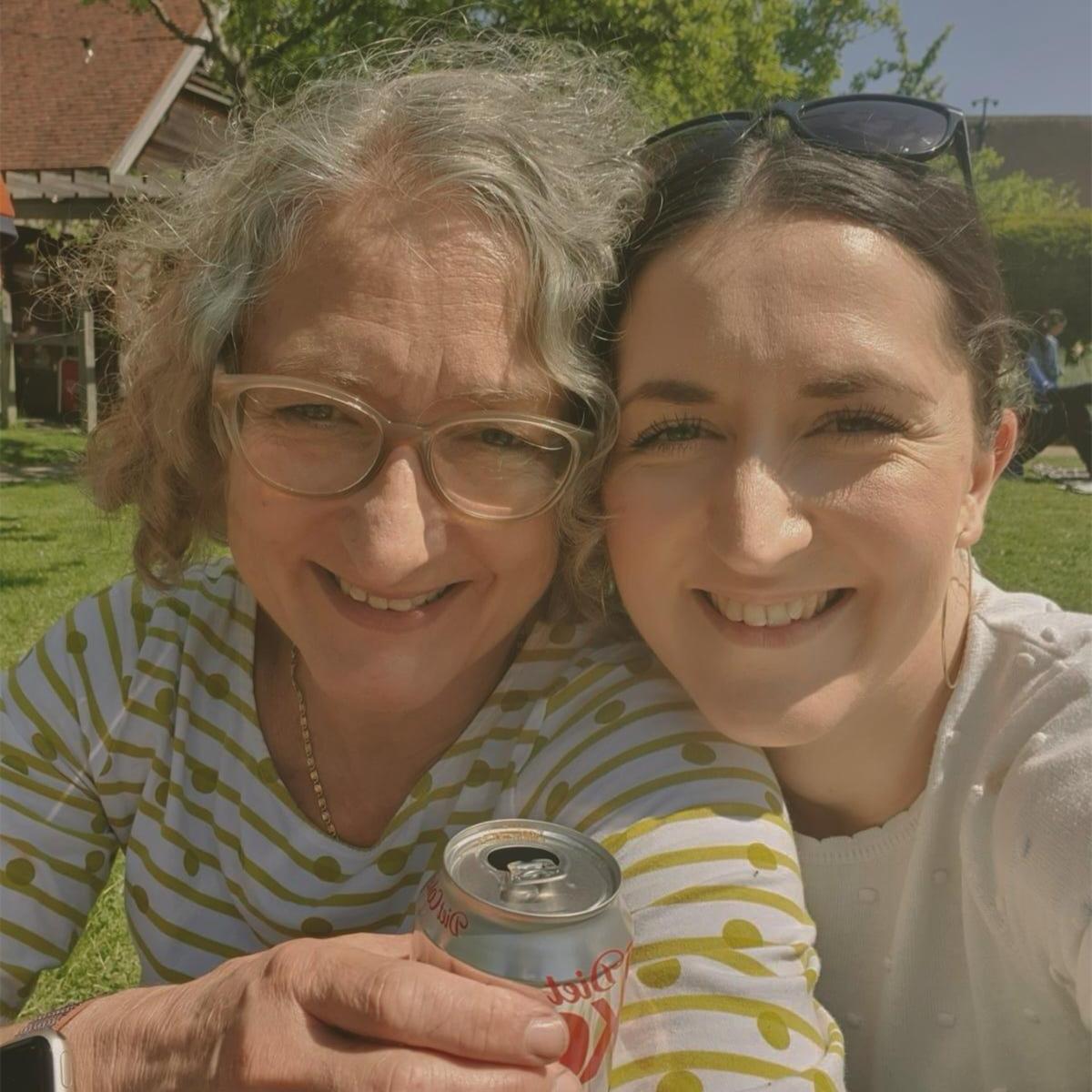 Claire and her daughter Flick looking wonderful in the iridescent summer sun!