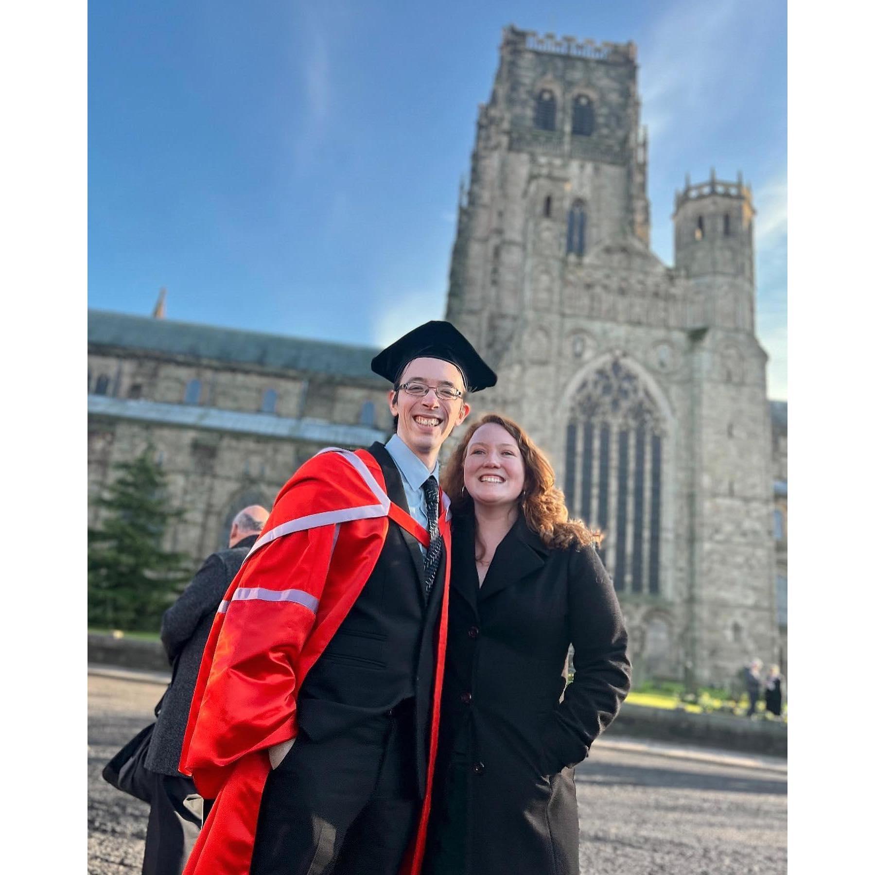 Alex defended his thesis remotely due to the pandemic. We celebrated his graduation in 2022.
