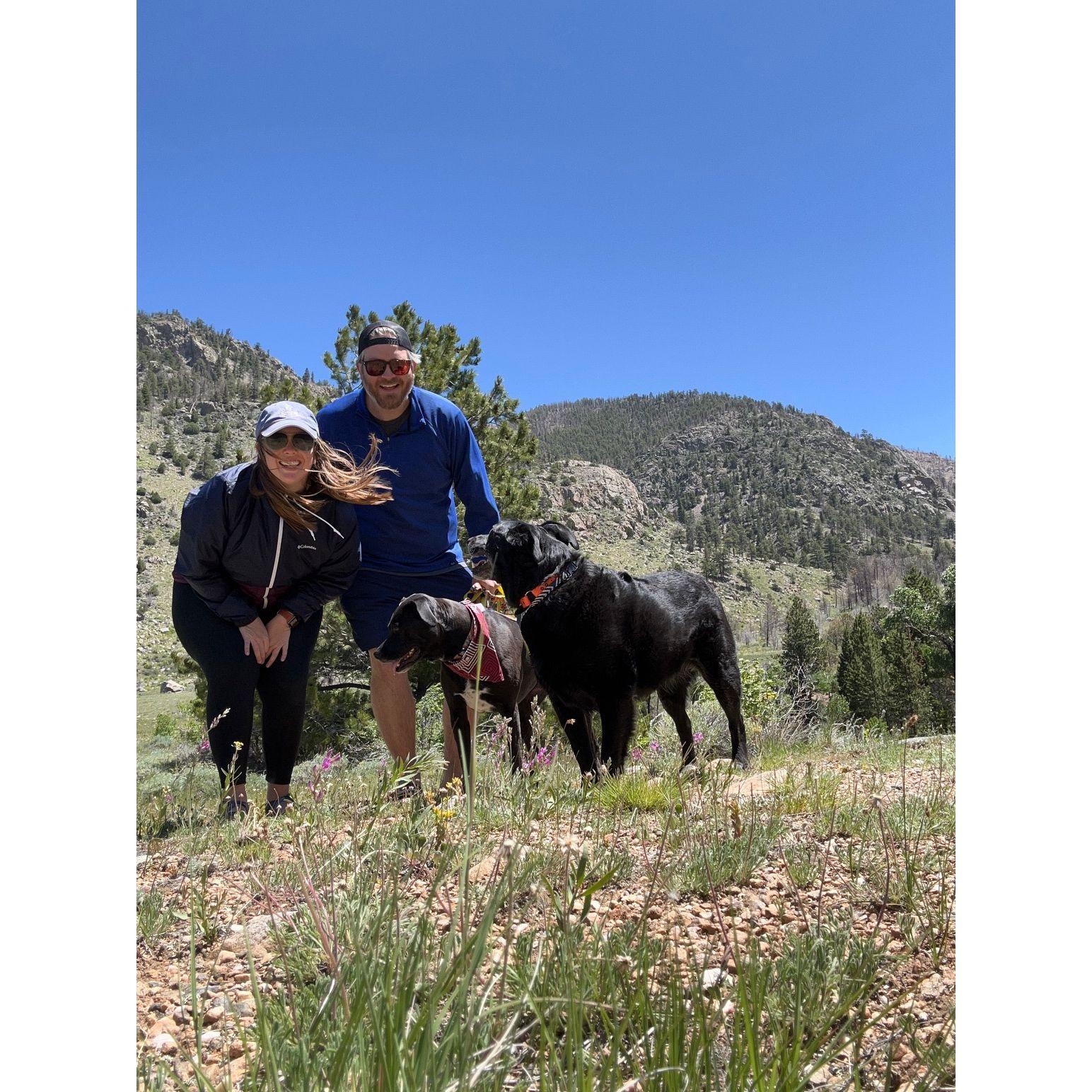 Camping along the Poudre River.