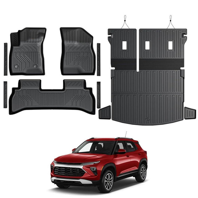 GALVAGNITE Floor Mats for Chevy Trailblazer FWD 2021-2026, All Weather Floor Mats Trunk Cargo Liner with Backrest Protectors and Door Sill Guards Accessories, Full Coverage Set