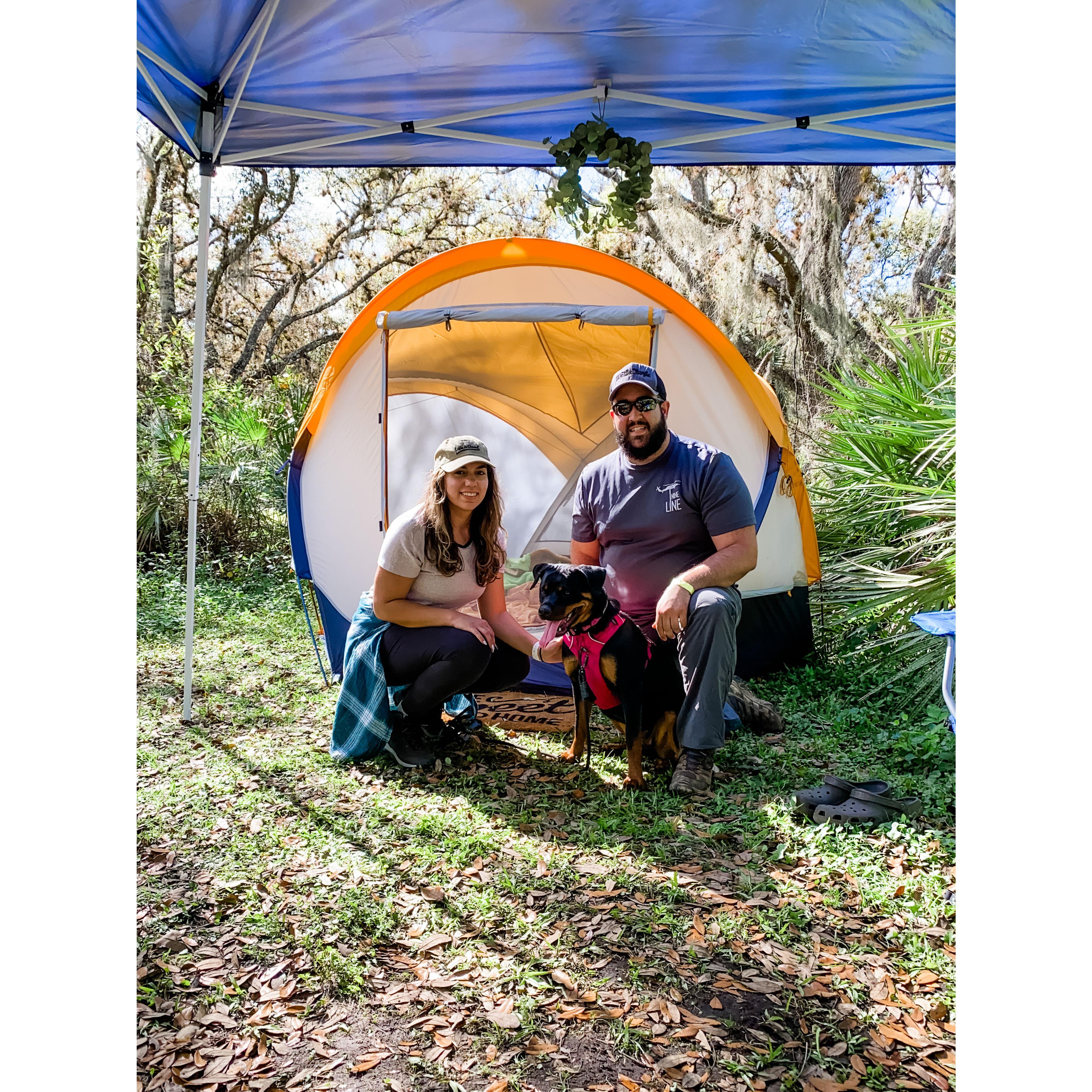 Our first time camping with Ruby Rae at Fisheating Creek in FL
