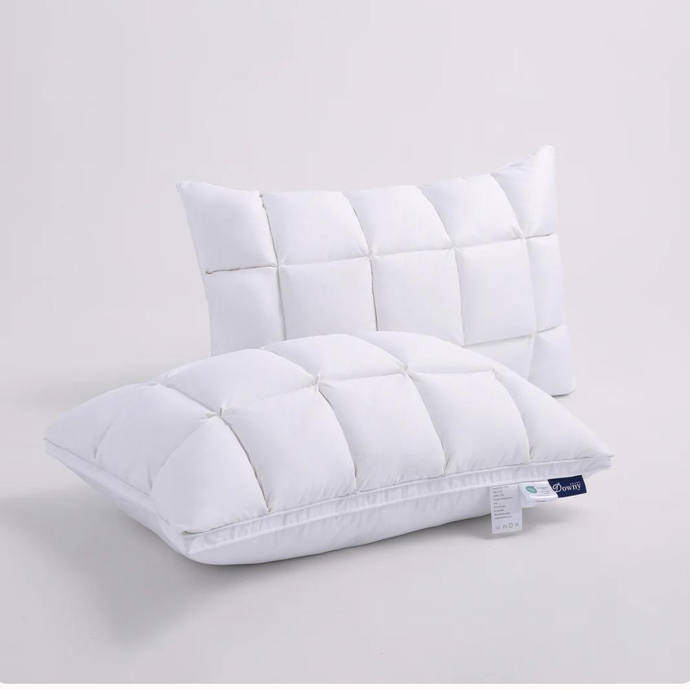 "BlissfulCloud Goose Down Pillow 2 Pack”