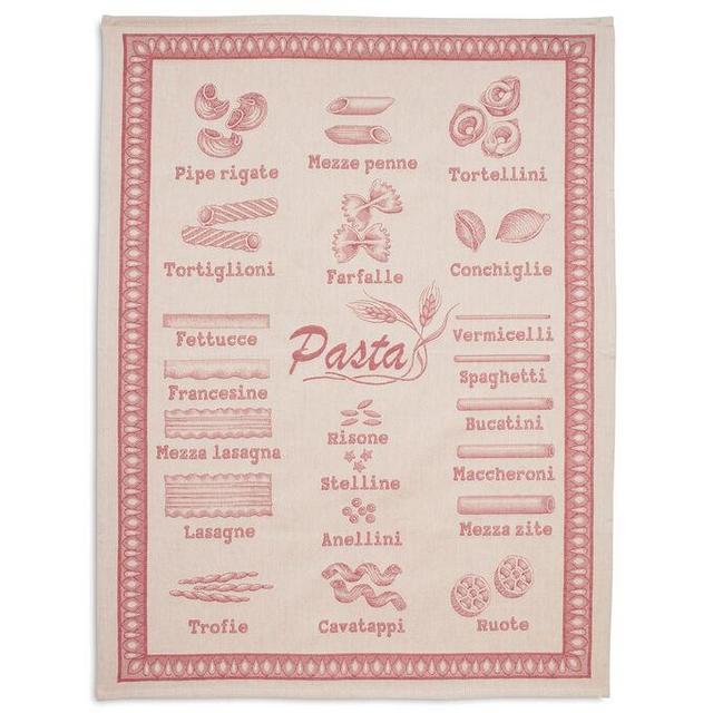 Pasta Red Jacquard Kitchen Towel