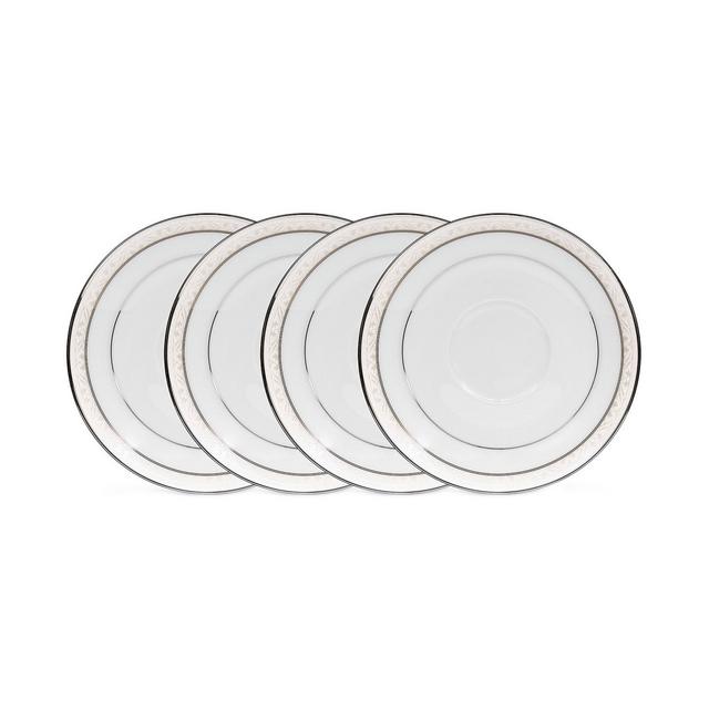 Noritake Montvale Platinum Set of 4 Saucers, Service For 4