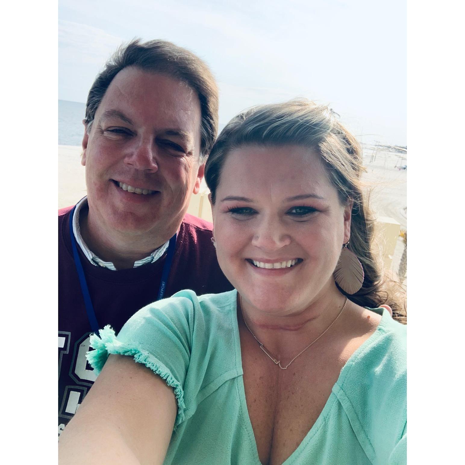 We both love the beach so it is only fitting to have a beach pic in here.