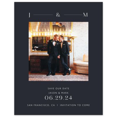 Ebony, Black Wedding Digital Save the Date - Corinth Photo
