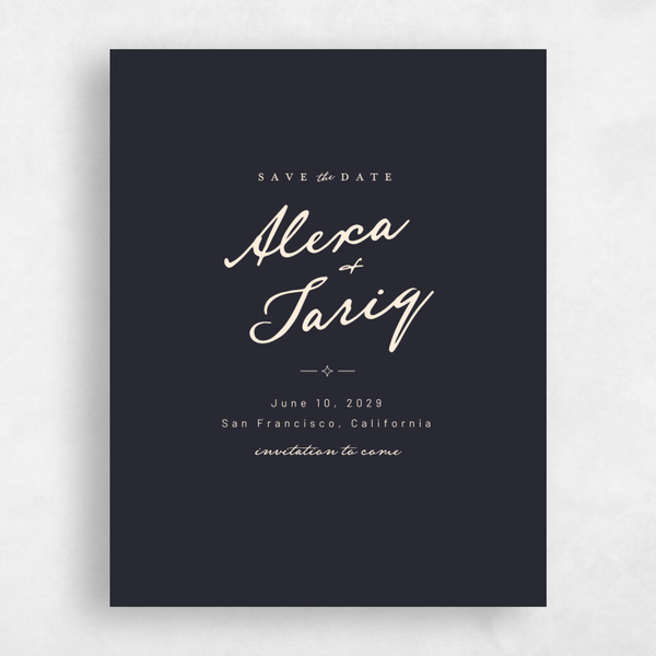 Milford Landscape Letterpress | Black | Zola Save The Dates