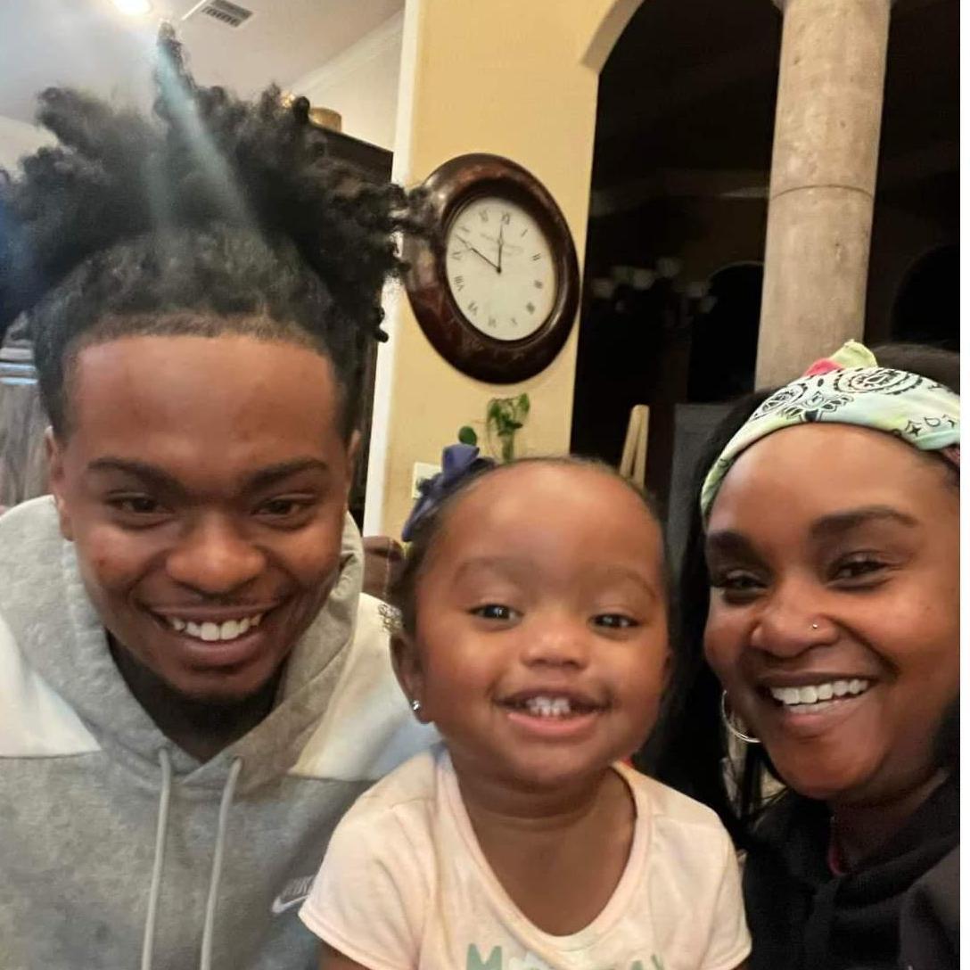 God Son Doron Oliver with his mother, Chloe, & daughter.