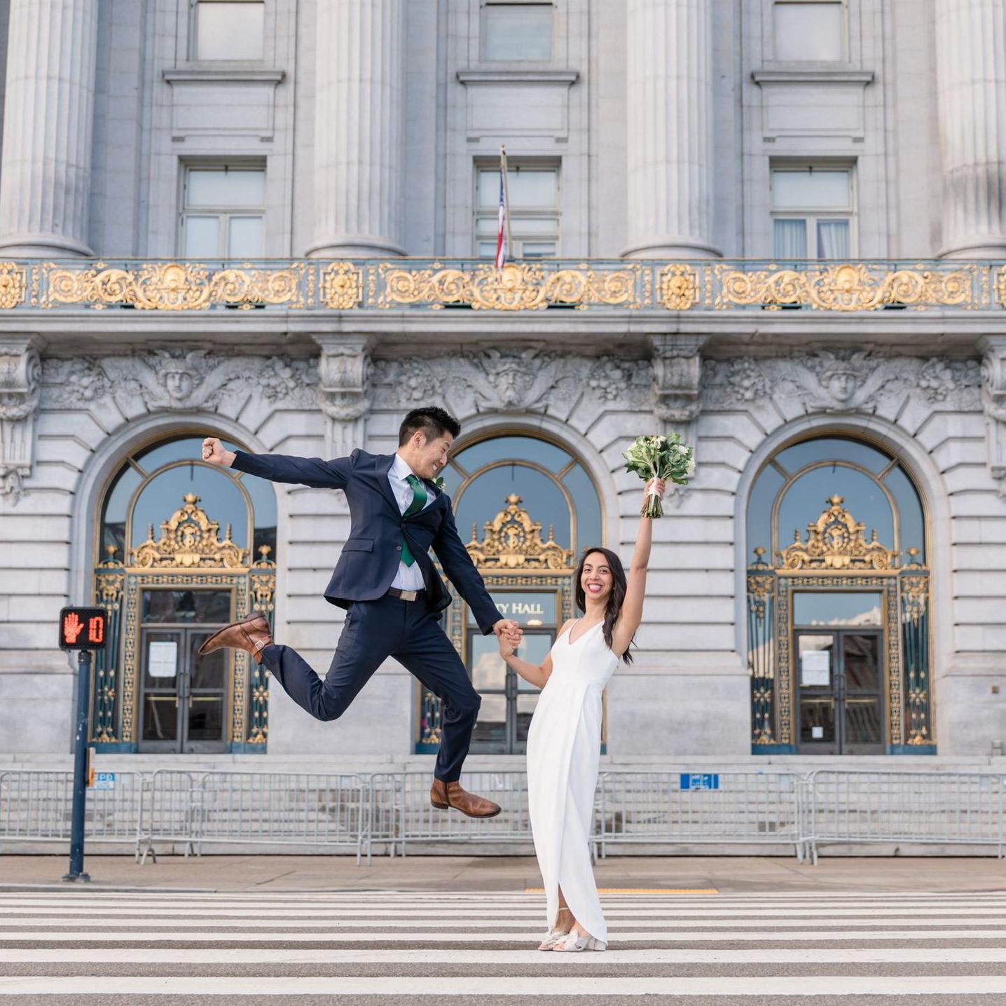 Pandemic shutdown couldn't stop our two-person celebration | San Francisco City Hall | January 2021