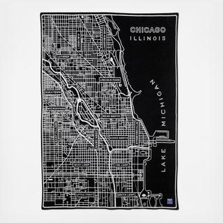 Chicago Map Throw