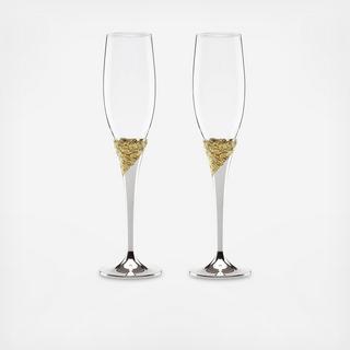 Marchesa Rose Toasting Flute, Set of 2