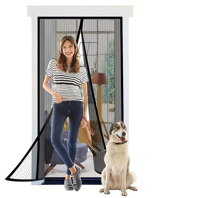 Titan Mall Magnetic Screen Door, Self Sealing Screen Door, Heavy Duty Door Screen Magnetic Closure Keep Bugs Out, Retractable Screen Door Mesh - Pet and Kid Friendly, Hands Free Door Screen 39" x 82"