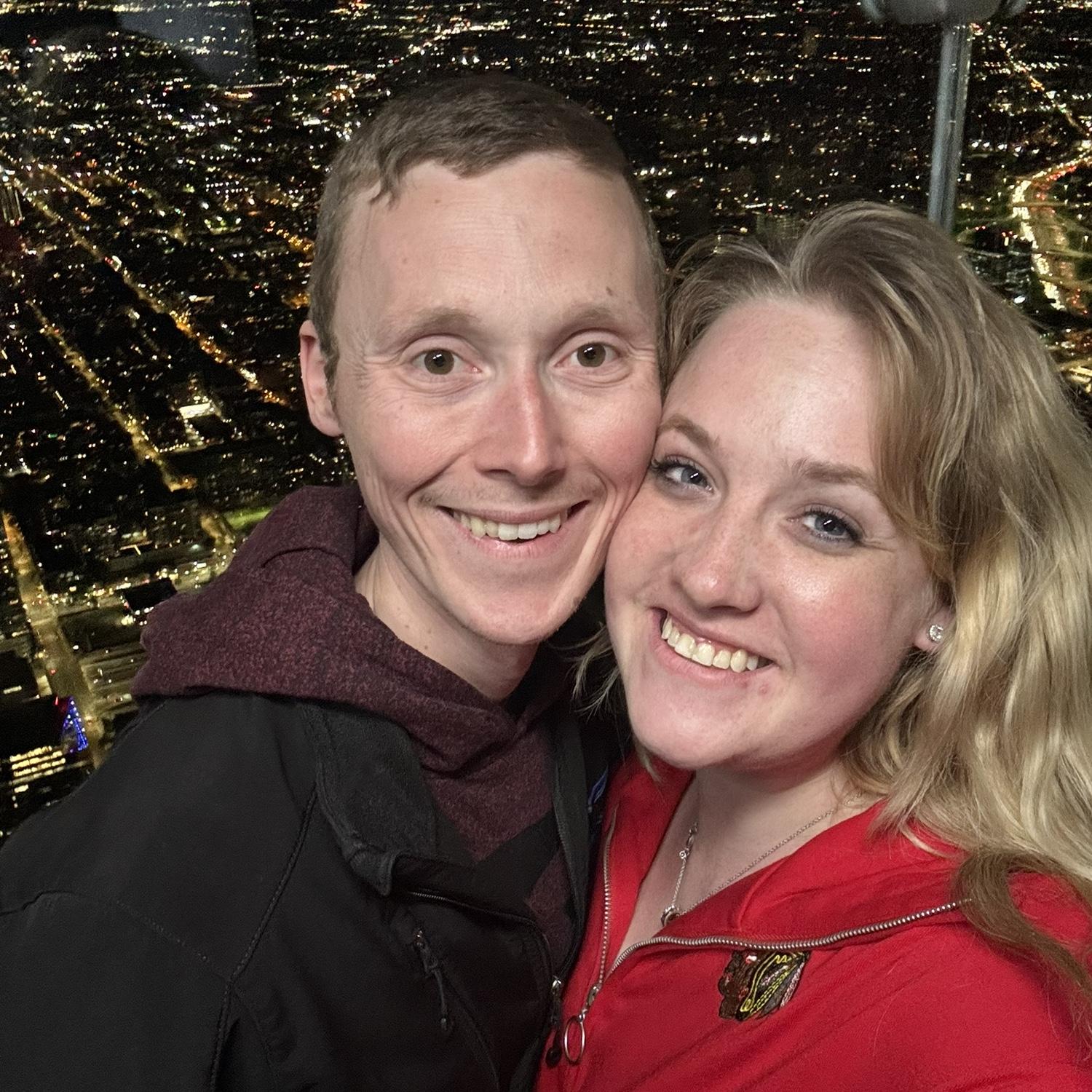 At the top of Willis Tower, Chicago